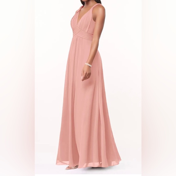 Azazie Pink Maxi Dress - Picture 4 of 8